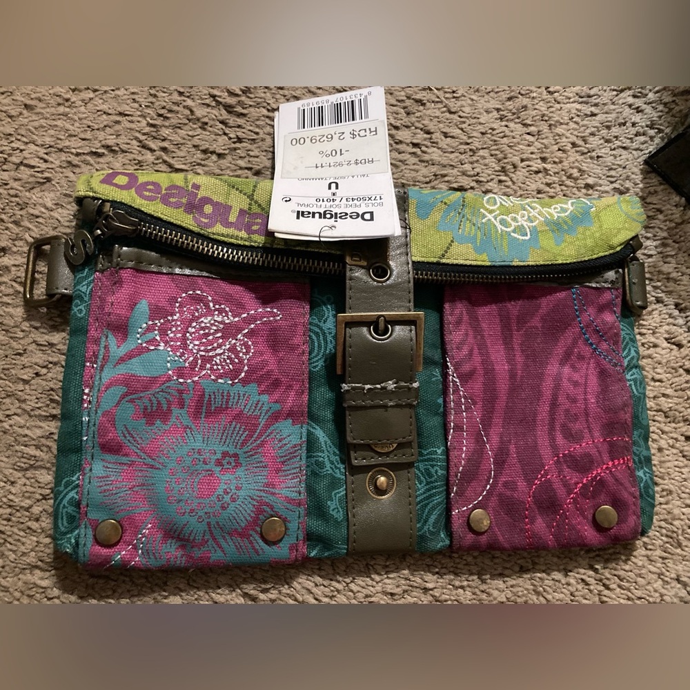 Desigual handbag. NWT.  but missing shoulder strap and slight wear on buckle